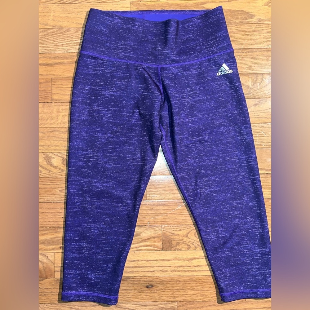 Adidas purple capri tights/trainers